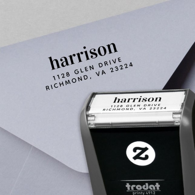 Personalised Minimal Modern Name Return Address  Self-inking Stamp (Creator Uploaded)