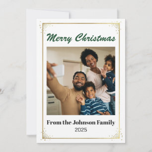 Personalised Minimal Photo Christmas Card 5x7
