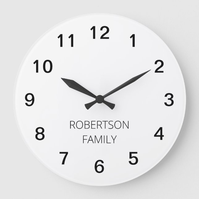 Personalised Minimalist Acrylic Wall Clock (Front)