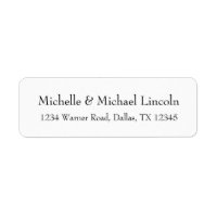Personalised Minimalist B & W Address Labels