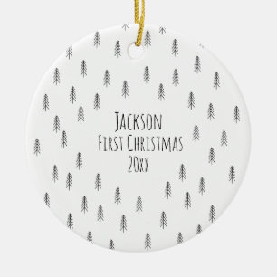 Personalised Minimalist Boho Baby Ornament