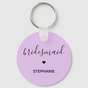 Personalised Minimalist Bridesmaid Custom Gifts Key Ring