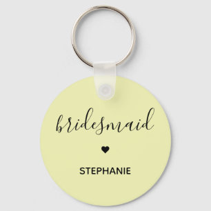 Personalised Minimalist Bridesmaid Custom Gifts Key Ring