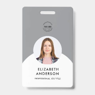 personalised Minimalist Business Employee ID Badge