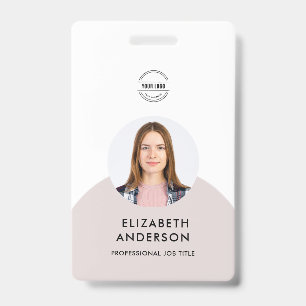personalised Minimalist Business Employee  ID Badge