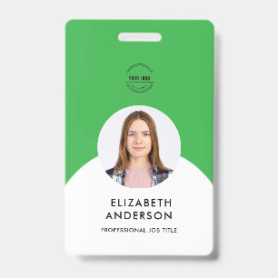 personalised Minimalist Business Employee ID Badge