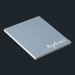 Personalised Minimalist Calligraphy Name in Blue   Notepad<br><div class="desc">Personalised Minimalist Calligraphy Name in Blue Notepad</div>