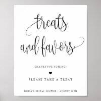 Personalised Minimalist Calligraphy Treats/Favours