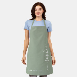 Personalised Minimalist Custom Name  Apron