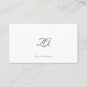 Personalised Minimalist Design White Background Business Card