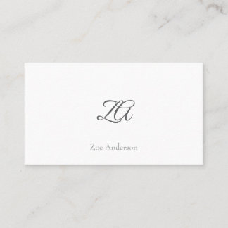 Personalised Minimalist Design White Background Business Card