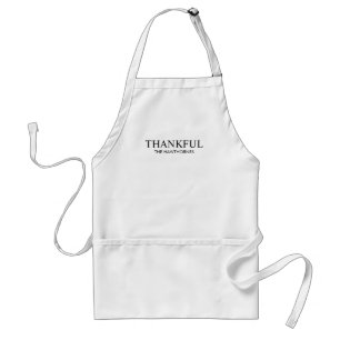 Personalised Minimalist Elegant White Thankful Standard Apron