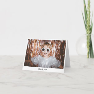 Personalised Minimalist Instant Photo Style Simple Thank You Card