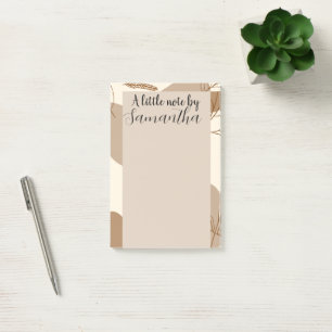 Personalised minimalist lineart flowers post-it notes