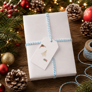 Personalised Minimalist Merry Christmas Gift Tag