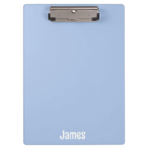 Personalised Minimalist Modern blue custom name Clipboard