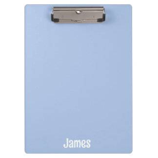 Personalised Minimalist Modern blue custom name  Clipboard