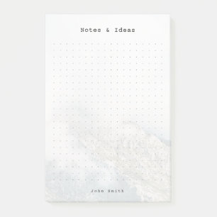 Personalised Minimalist Mountain Dot Grid Post-it Notes