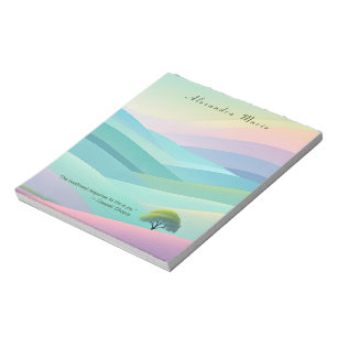 Personalised Minimalist Pastel Landscape Notepad