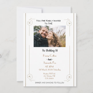 Personalised Minimalist Photo Invitation