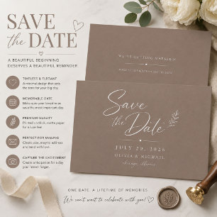 Personalised Minimalist Save the Date Card