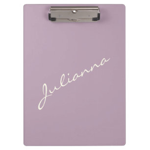 Personalised Minimalist Script Name Lavender Clipboard