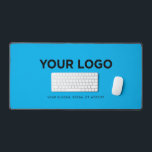 Personalised Minimalist Simple Logo and Text Desk Mat<br><div class="desc">Personalised Minimalist Simple Logo and Text light blue or any colour Desk Mat Enhance your company workspace using our ergonomic and minimalist Business Logo Desk Mat. This stylish, modern and professional desk mat allows you to personalise your employee office in a unique way. Add corporate logo, name, profession, or any...</div>