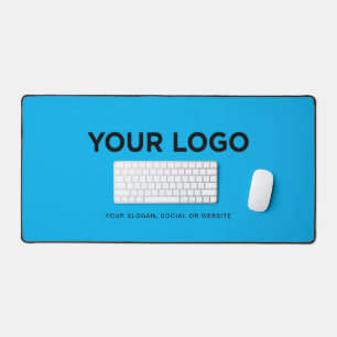 Personalised Minimalist Simple Logo and Text Desk Mat