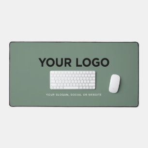 Personalised Minimalist Simple Logo and Text Desk Mat