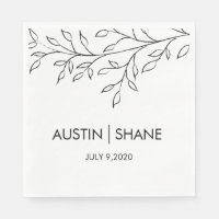 Personalised Minimalist Sketch Leaf