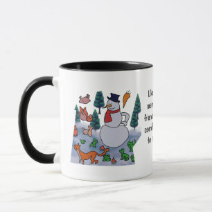 Personalised Minimalist Snowy Friends' Adventure Mug