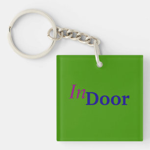 Personalised, Minimalist Spring Green Solid Colour Key Ring