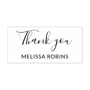 Personalised Minimalist Thank you Self-inking Stamp