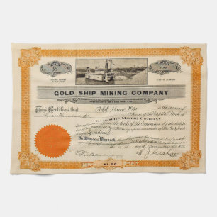 Personalised Mining Stock Kitchen Towel