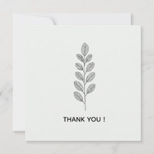Personalised Mint Green Botanical Wedding Invitati Thank You Card