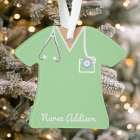 Personalised Mint Green Nurse Scrubs