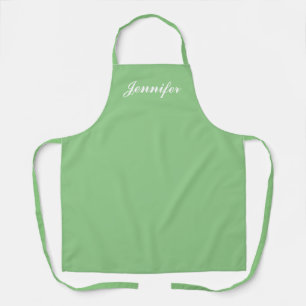 Personalised Mint Green Script Womens Chef Apron