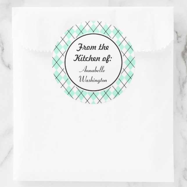Personalised Mint Kitchen Stickers (Bag)