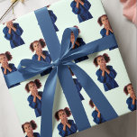 Personalised Mint Photo Collage Kids Birthday Wrapping Paper<br><div class="desc">Celebrate your child's special day with our Personalised Mint Photo Collage Kids Birthday Wrapping Paper! This charming design features a delightful mint background adorned with customisable photo frames, allowing you to add your favourite snapshots of your little one. Perfect for wrapping birthday presents with a personal touch, this wrapping paper...</div>