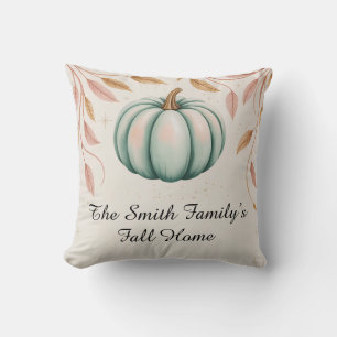 Personalised Mint Pumpkin for Fall & Halloween Cushion