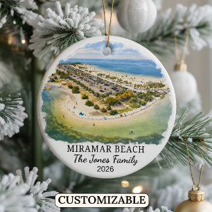 Personalised Miramar Beach Ornament Custom Florida