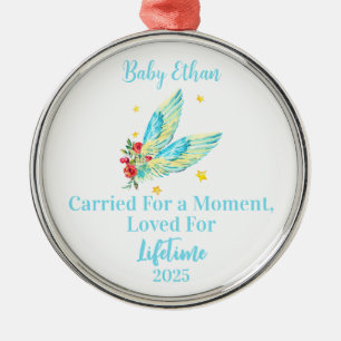 Personalised Miscarriage Ornament, Baby Memorial  Metal Ornament