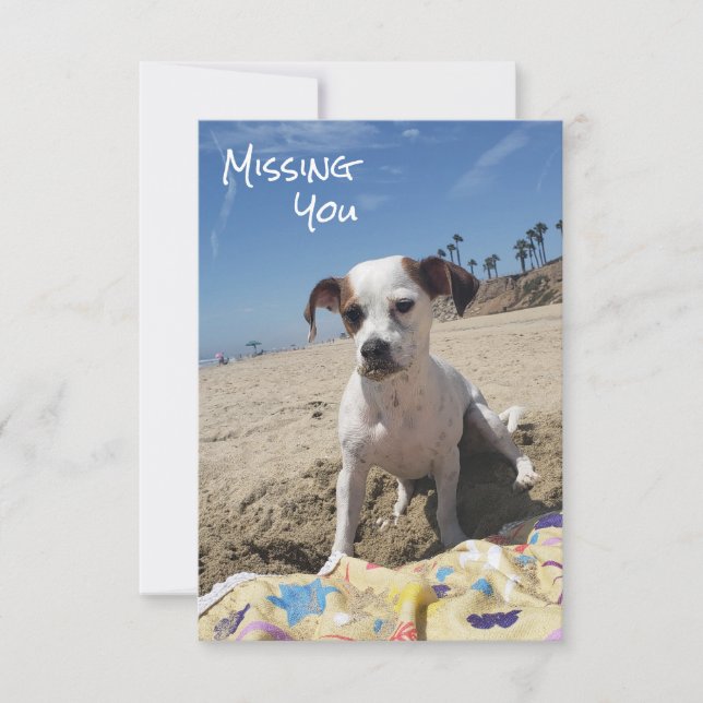 Personalised Missing You Dog Card (Front)