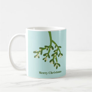 Personalised Mistletoe Christmas Coffee Mug
