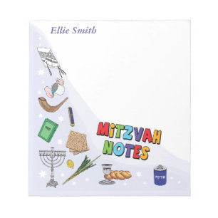 Personalised Mitzvah Notepads - Style 4