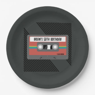 Personalised Mix Tape Round Paper Plate