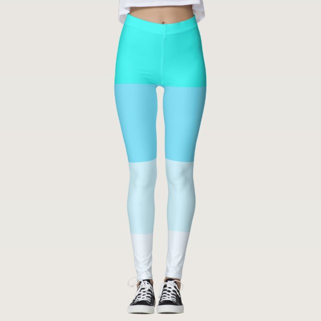 Personalised Mixed Colour Stripe Leggings (Front)