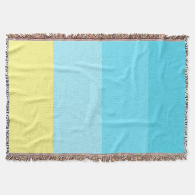 Personalised Mixed Colour Stripe Throw Blanket (Front)