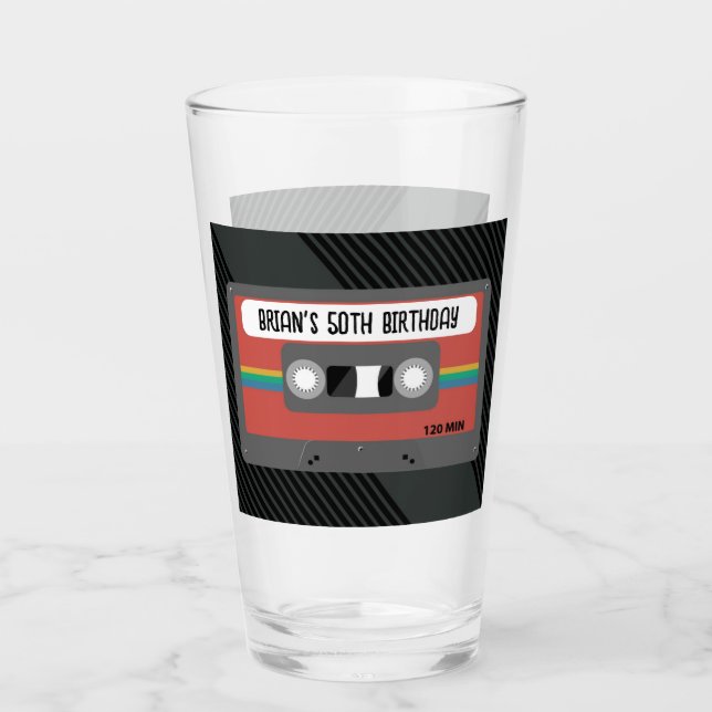 Personalised Mixtape Glass (Front)