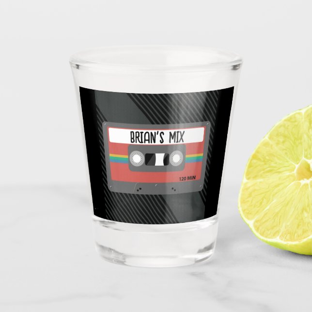 Personalised MixTape Party Shot Glass (Front)